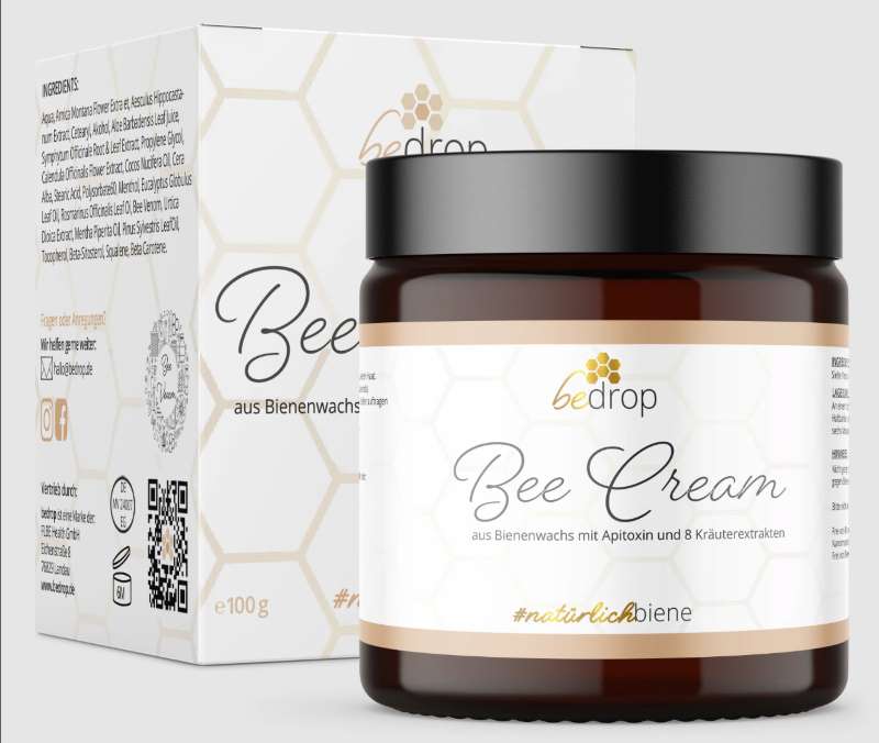 Bee Cream Bienengiftsalbe mit 8 Kräuterextrakten