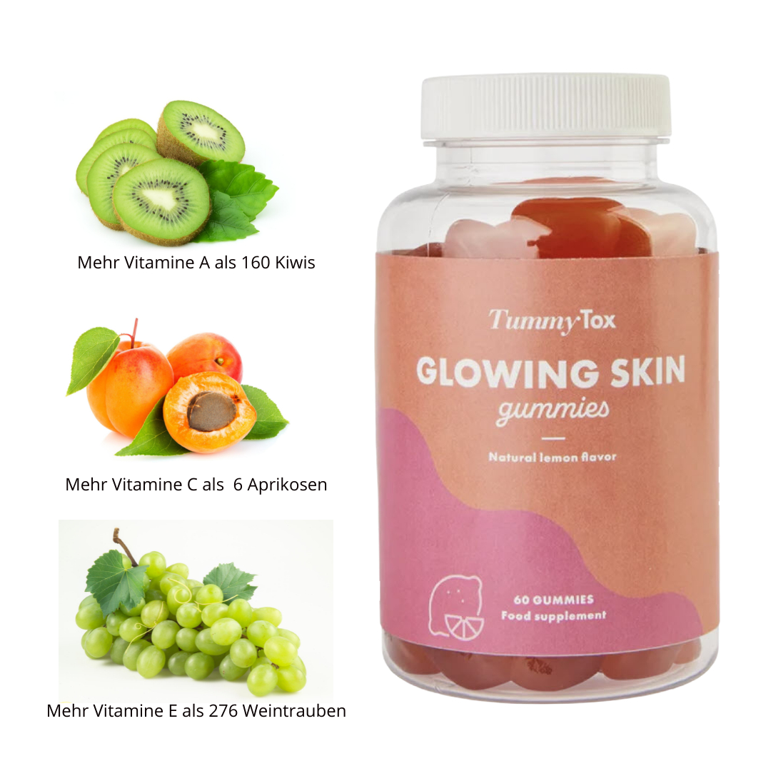 Glowing Skin  Fruchtgummis mit Kollagen für Ihre Haut 
